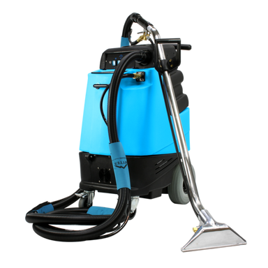 Mytee 2002CS carpet extractor package front left view on transparent background