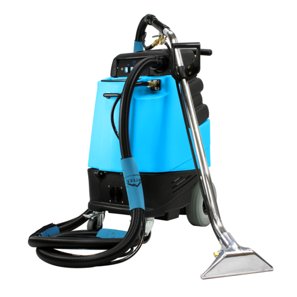 Mytee 2002CS carpet extractor package front left view on transparent background