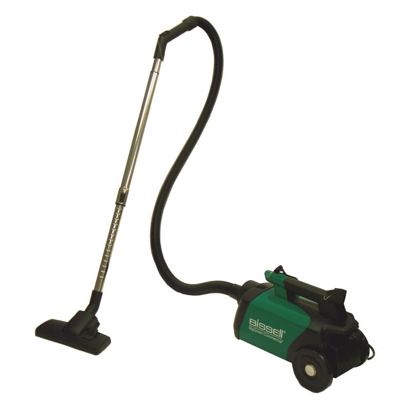 Full body view of Bissell BGC3000 Canister Vacuum on white background, showcasing its sleek design for versatile cleaning.