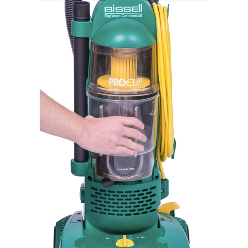  Close-up view of filter on Bissell BGU1937T ProCup Upright Vacuum on white background.