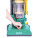 Close-up view of switch on Bissell BGU1937T ProCup Upright Vacuum on white background.