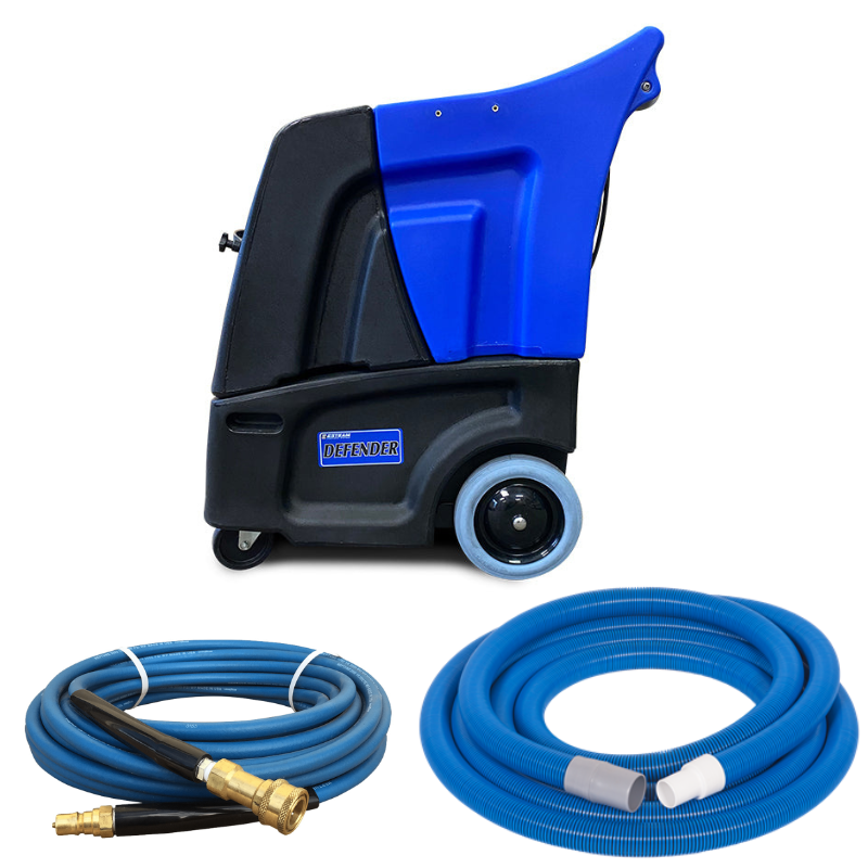 Esteam_Defender_150_Carpet_Cleaner_with_vacuum and solution hose