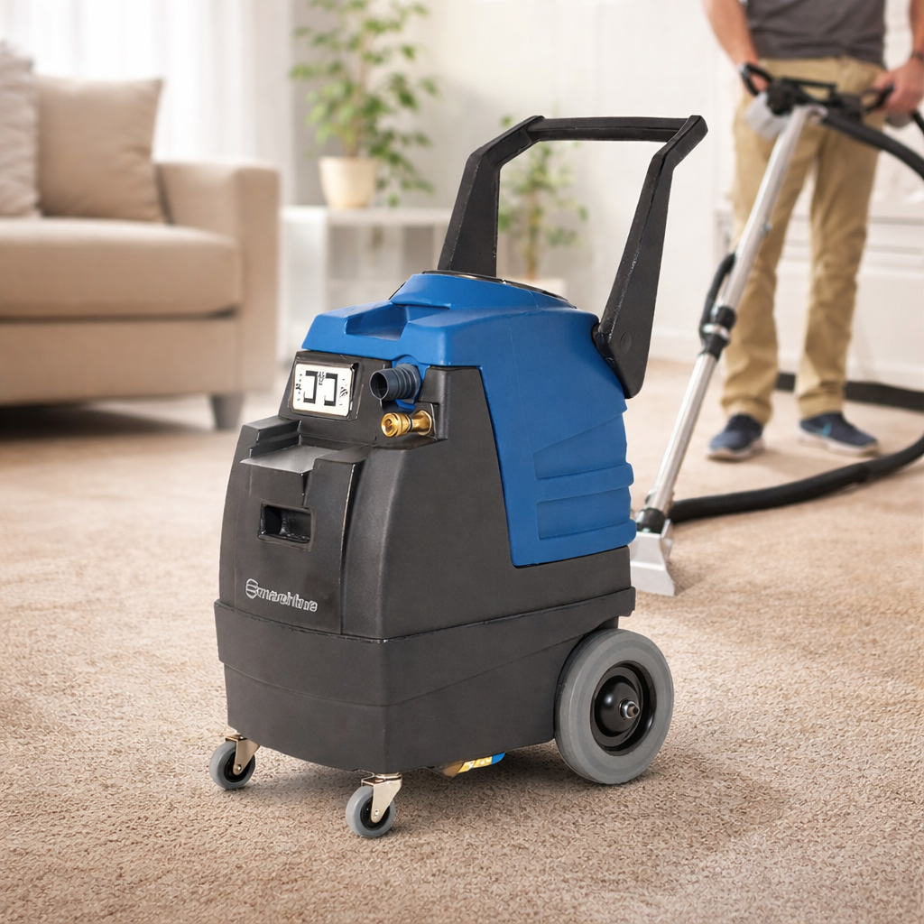Esteam E600 commercial carpet cleaning machine in living room