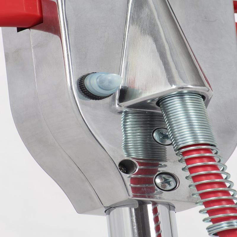 Close-up of the spring suspension handle on the General Floorcraft 20" Floor Machine GVS-20, ensuring smooth operation.
