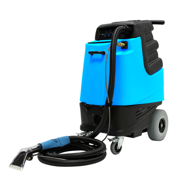 Mytee HP120 front left with tools on transparent background