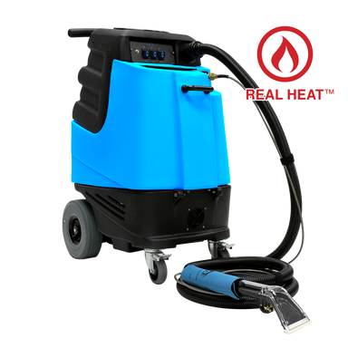 Mytee HP120 front right with tools on transparent background