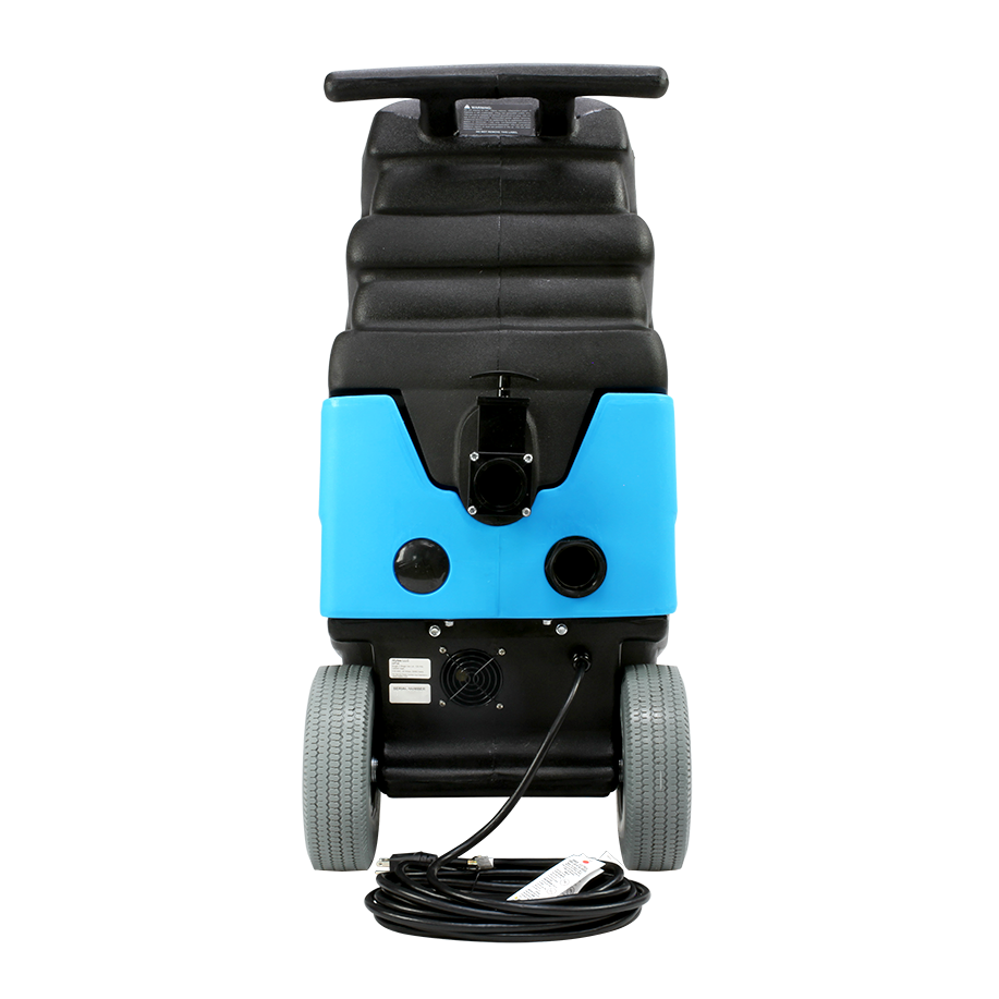 Mytee 2002CS carpet extractor package rear view on transparent background