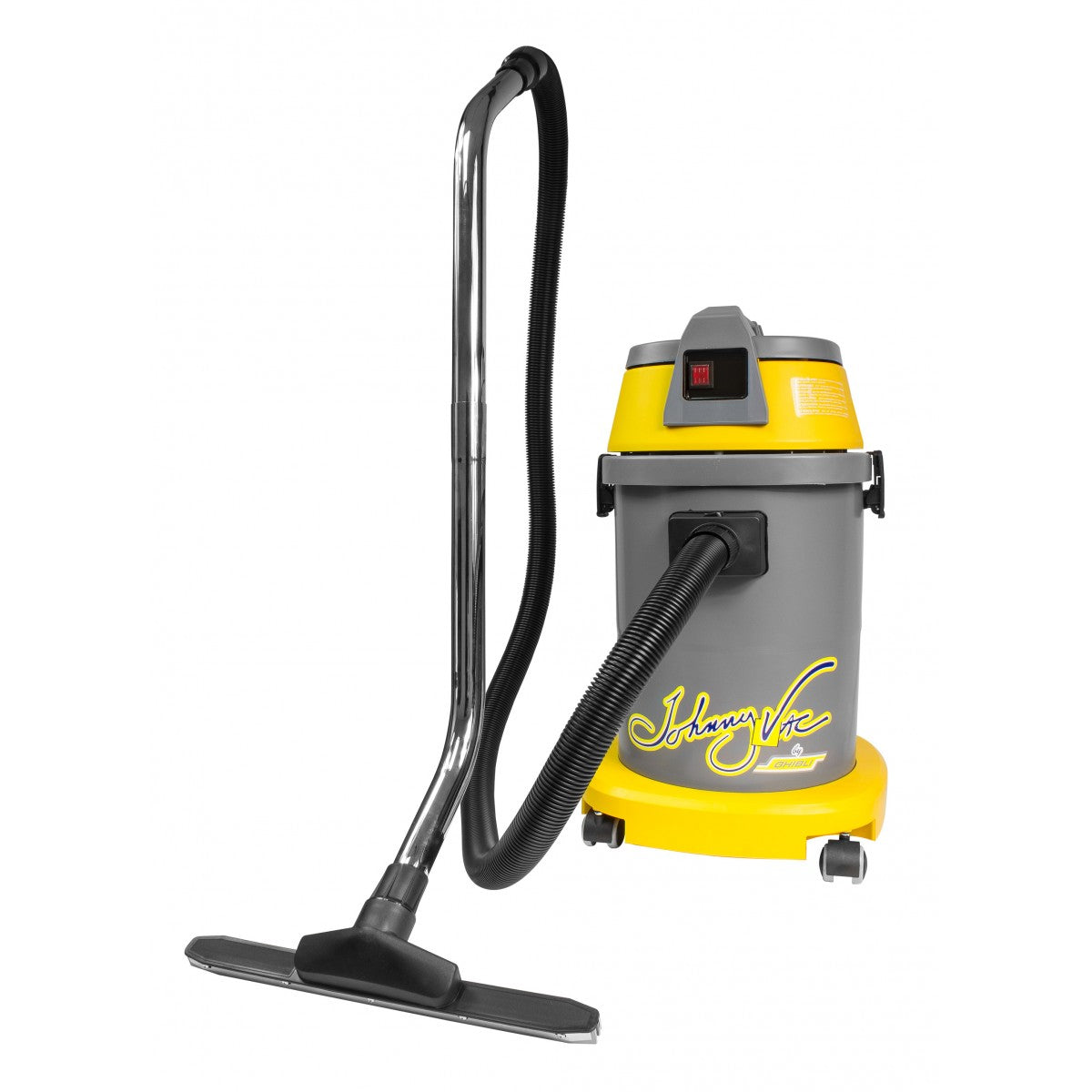 Full body view of Johnny Vac Ghibli Wet & Dry Vacuum JV27 8 Gal on white background