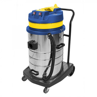  Front view of Johnny Vac Ghibli Wet & Dry Vacuum JV420M2 18.5 Gal with brushes and accessories on white background