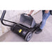 Dust collecting bin of Johnny Vac Manual Floor Sweeper JV320 on road


