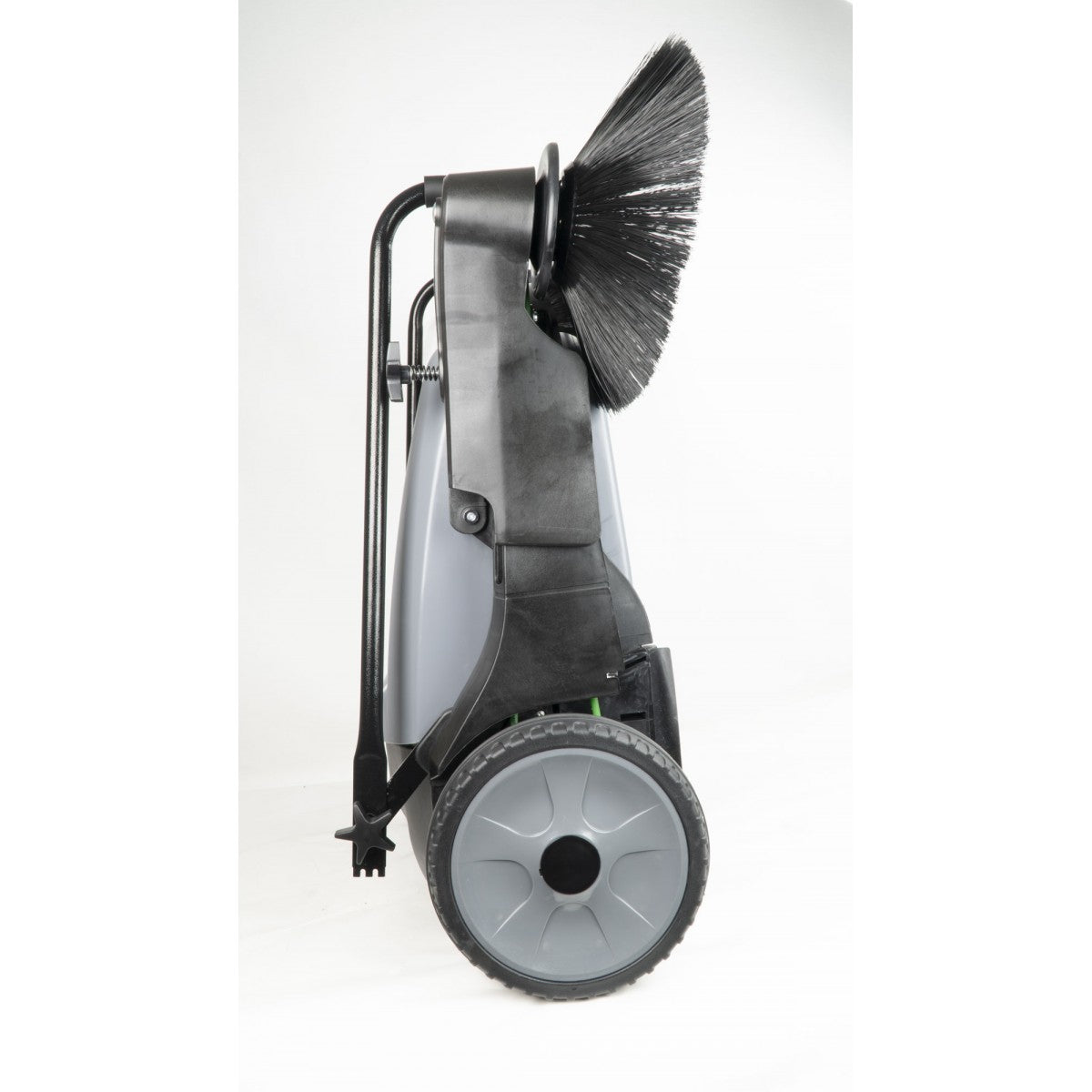 Side view of Johnny Vac Manual Floor Sweeper JV320 on white background

