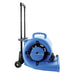 Full body view of Johnny Vac Portable Floor Blower / Fan / Floor Dryer JV3004W with handle at the top left.