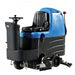 Johnny Vac Rider Scrubber 31 1/2" (800 mm) - Full body view showing the machine with battery and charger included