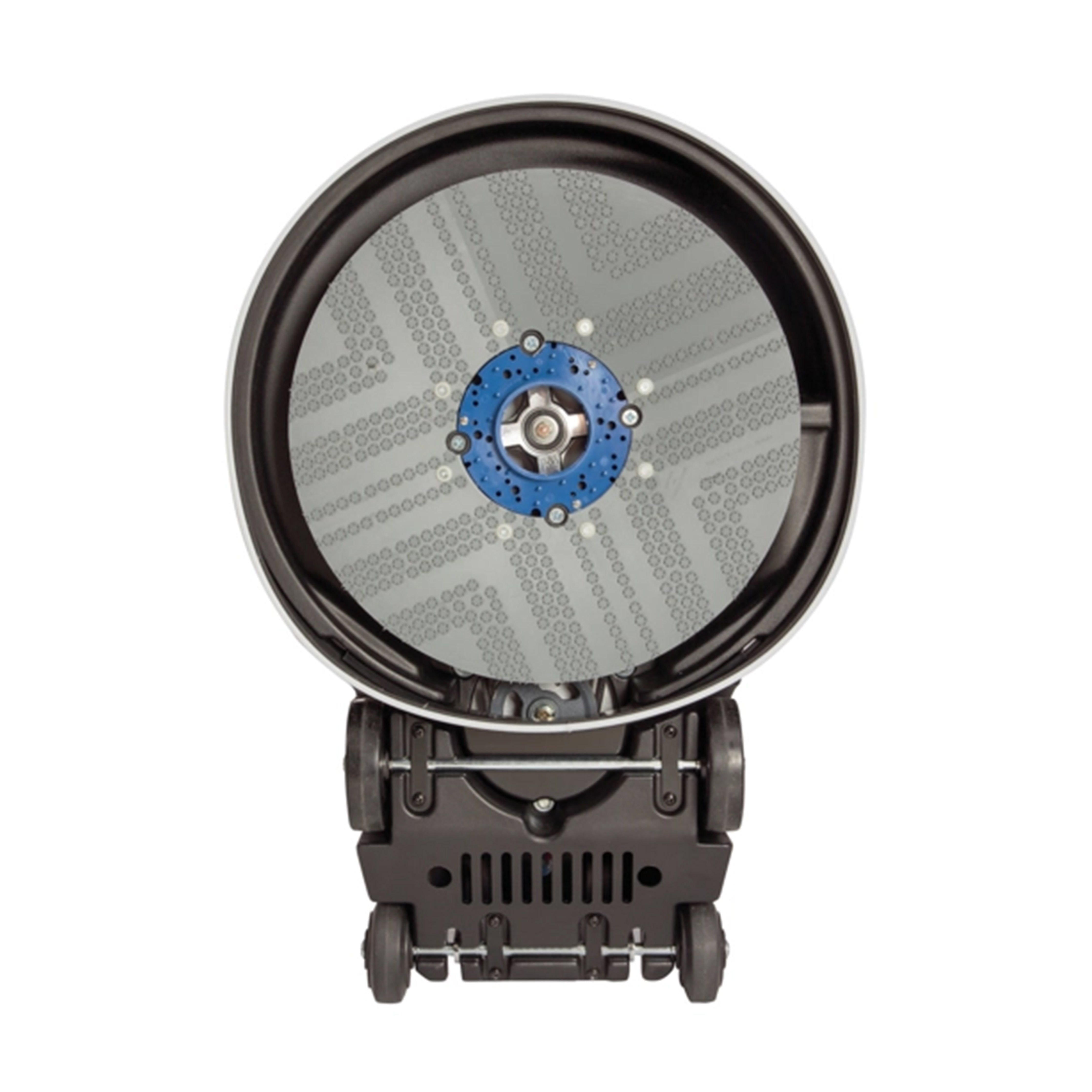 Powr-Flite 1.5 hp motor 2000 RPM Millennium burnisher bottom view on white background