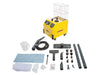 Accessories with main body of Vapamore MR-750 Ottimo Heavy Duty Steam Cleaning System on white background.