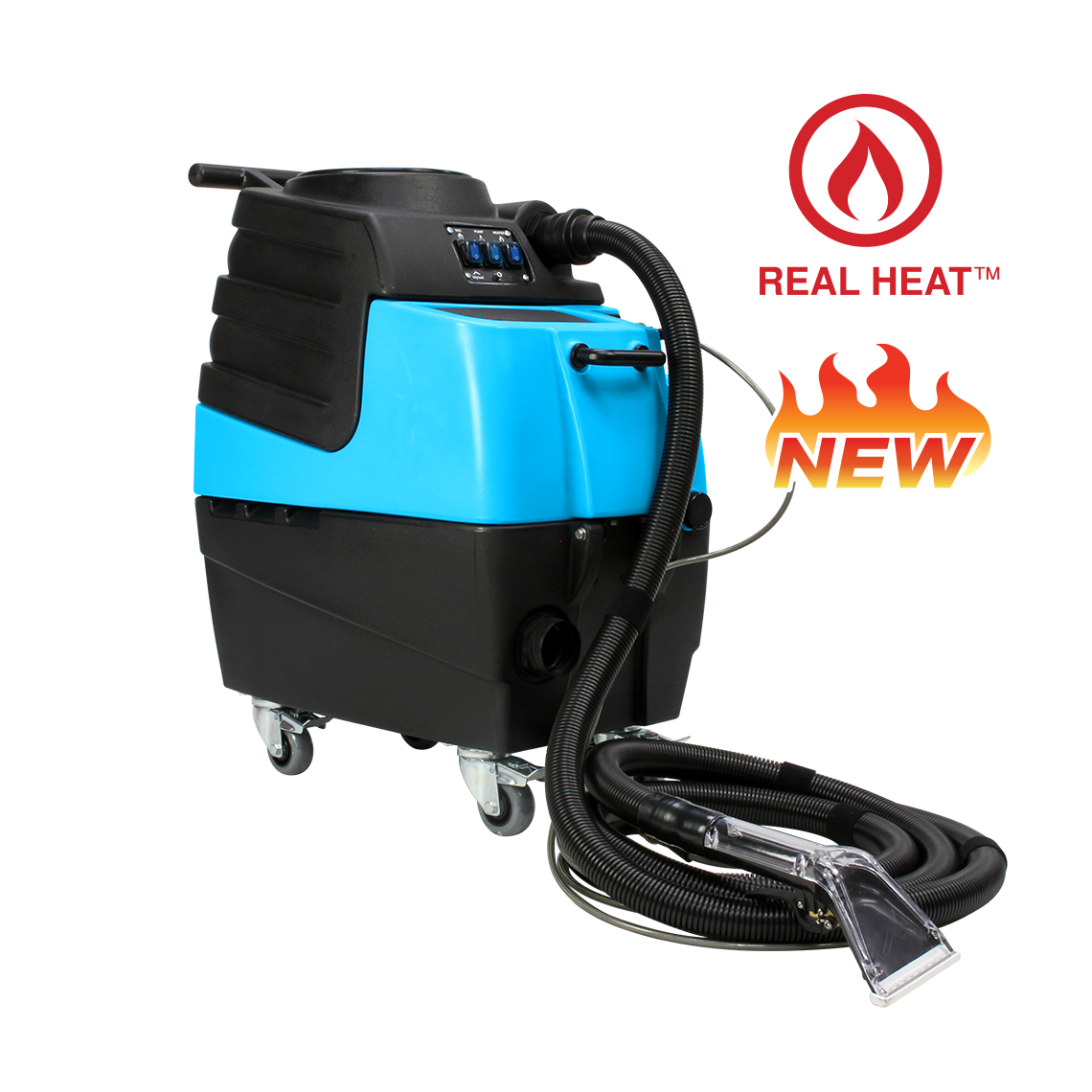 Mytee HP90 front right view with tools on transparent background